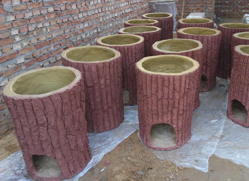 園林仿樹皮垃圾桶